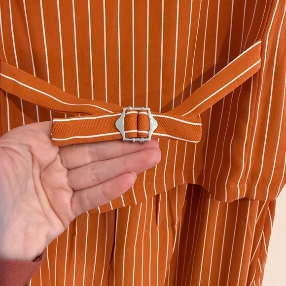 NWT XXL Striped Pumpkin Spice Orange Vest Maxi Skirt Set Plus Size Fall Fashion - Picture 5 of 16